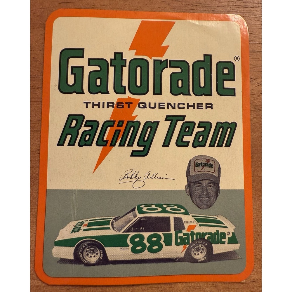 Rare Bobby Allison Vintage 80's #88 Gatorade Racing Team Nascar Sticker